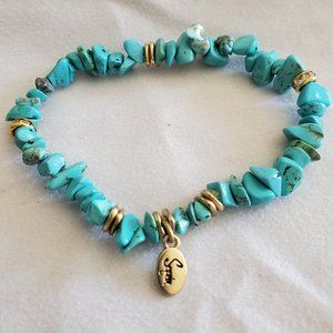 Sequin Stretchy Turquoise Bracelet